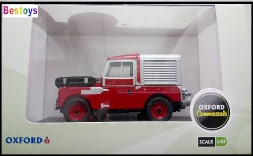 Oxford Diecast Model Car LAN188012 Land Rover 88" inch Fire with hoses 1/76 OO railway scale new