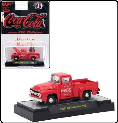 Castline M2 Diecast Model Car Ford F 100 F100 Pickup 1956 "Coca Cola" 1/64 scale new in pack