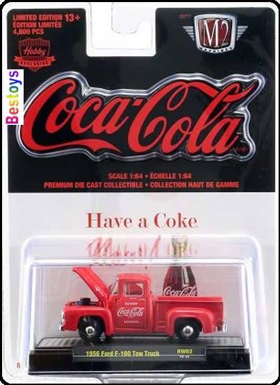 Castline M2 Diecast Model Car Ford F 100 F100 Pickup 1956 "Coca Cola" 1/64 scale new in pack