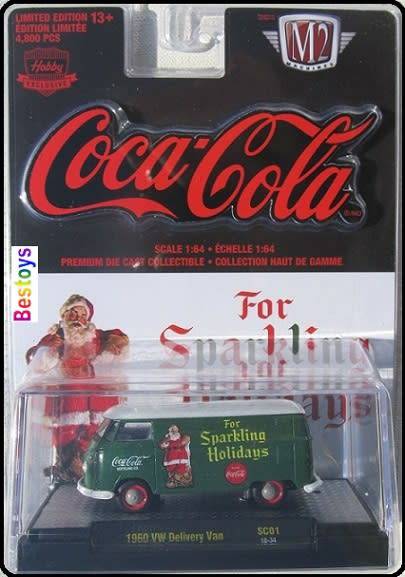 Castline M2 Diecast Model Car VW Volkswagen Panelvan 1960 "Coca Cola" 1/64 scale new in pack
