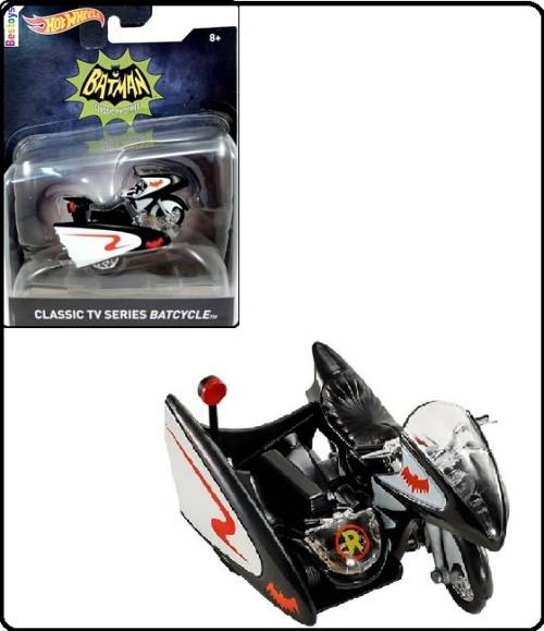 Hotwheels Hot Wheels Diecast Model Motorcycle Bike Batman Batcycle Classic TV Series 1/50 scale new