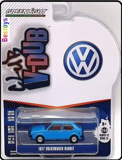 Greenlight Diecast Model Car VDub Series VW Volkswagen Rabbit Golf 1977 1/64 scale new in pack