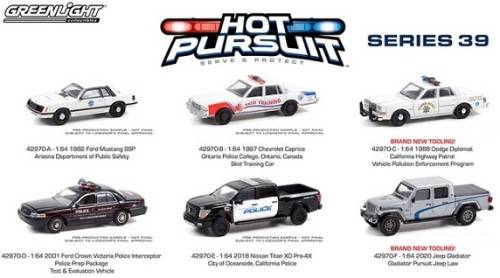 Greenlight Diecast Model Car Hot Pursuit Police Dodge Diplomat 1988 California Highway Patrol 1/64 s