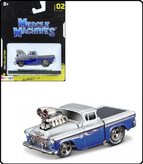 Maisto Muscle Machines Chevy Chevrolet Cameo Pickup 1955 1/64 scale
