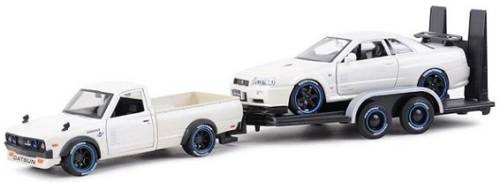 Maisto Diecast Model Car 32754 Design Transport Datsun 620 Pickup 1973 + Nissan Skyline GT R GTR R34