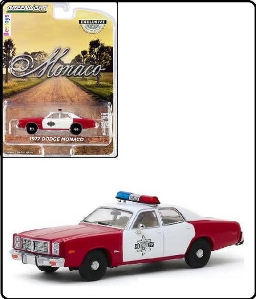 Greenlight Diecast Model Car Exclusive Dodge Monaco 1977 `Finchburg County Sheriff` 1/64 scale new