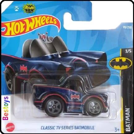 Hotwheels Hot Wheels Diecast Model Car 2022 78/250 Batmobile Batman Classic TV Series Tooned new