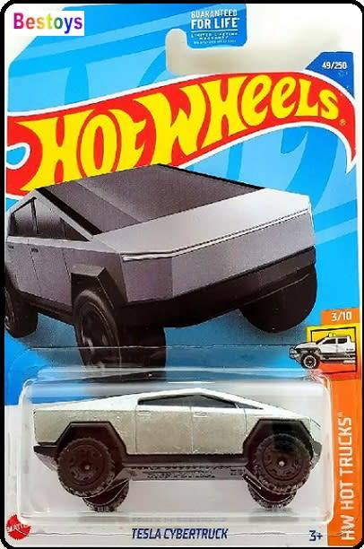 Hotwheels Hot Wheels Diecast Model Car 2022 49/250 Tesla Cybertruck Pickup Hot Trucks 1/64 scale