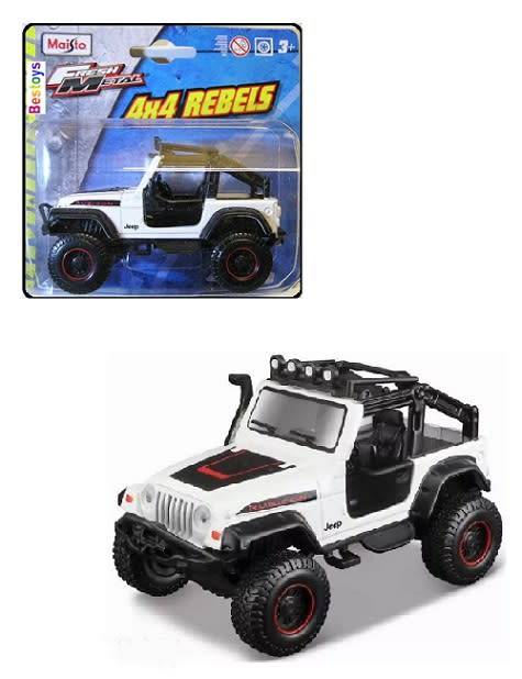 Maisto Diecast Model Car 4x4 Rebels Jeep Wrangler Rubicon 1/36 scale new in pack