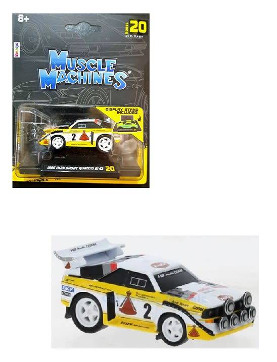 Maisto Muscle Machines Diecast Model Car Audi Quattro Sport S1 E2 1986 No 2 1/64 scale