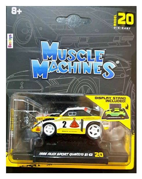 Maisto Muscle Machines Diecast Model Car Audi Quattro Sport S1 E2 1986 No 2 1/64 scale