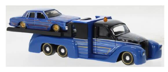Maisto Elite Transport Missile Tow Flatbed Recovery Tow Truck + Chevy Caprice 1987 with suspension