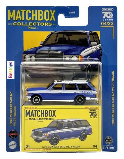 Matchbox Diecast Model Car 2023 Collectors Mercedes Benz W 123 W123 Stationwagon 1980 70th Anniv