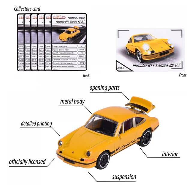 Majorette Diecast Model Car Porsche Series Porsche Panamera Turbo No 59 1/64 scale