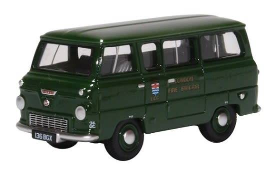 Oxford Diecast Model Car FDE016 Ford 400 E 400E Minibus London Fire Brigade 1/76 OO railway scale