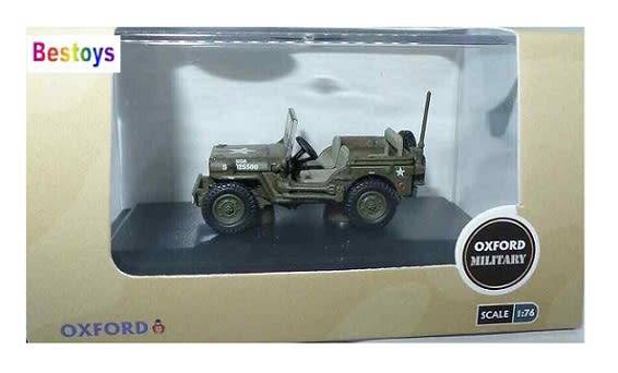 Oxford Diecast Model Car WMB003 Willys Jeep MB US Army Military 1/76 OO railway scale