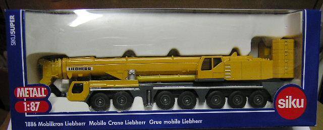 Siku 1886 , HO 1/87 scale Mobile crane truck Liebherr , new in box