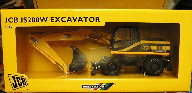 Britains 42317 Construction JCB JS 200 JS200 W Excavator , 1/32 scale , new in box