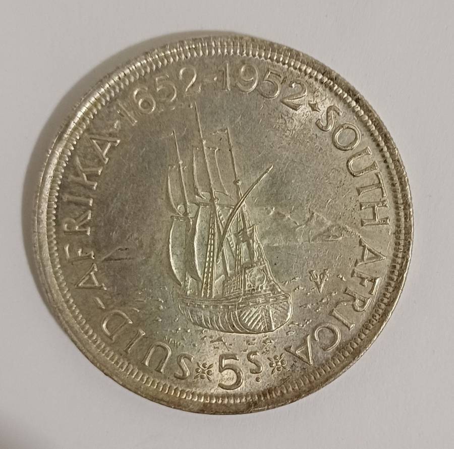 5 Shilling 1952 50% silver