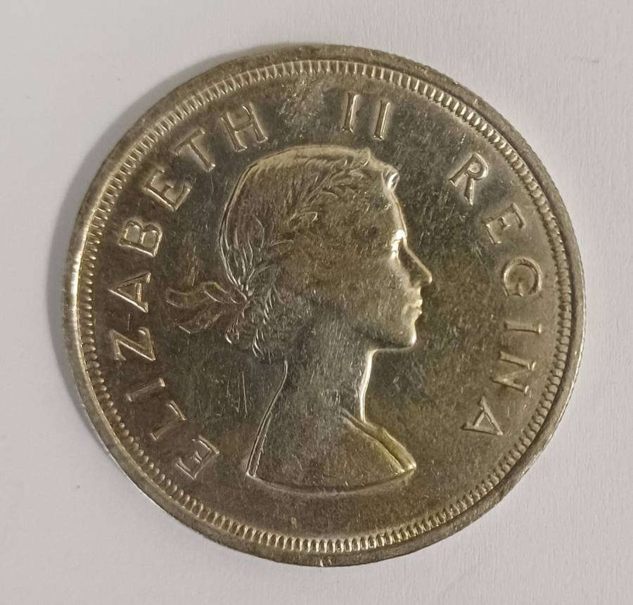 5 shilling 1955 50% silver