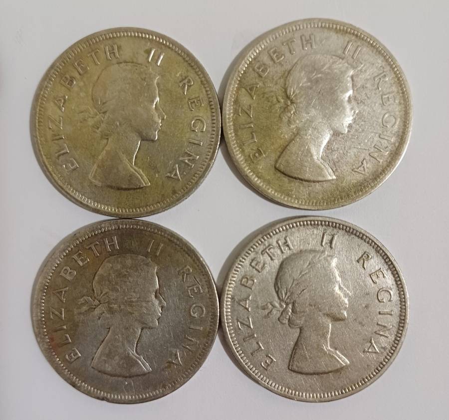 2 1/2 shilling set 50% silver