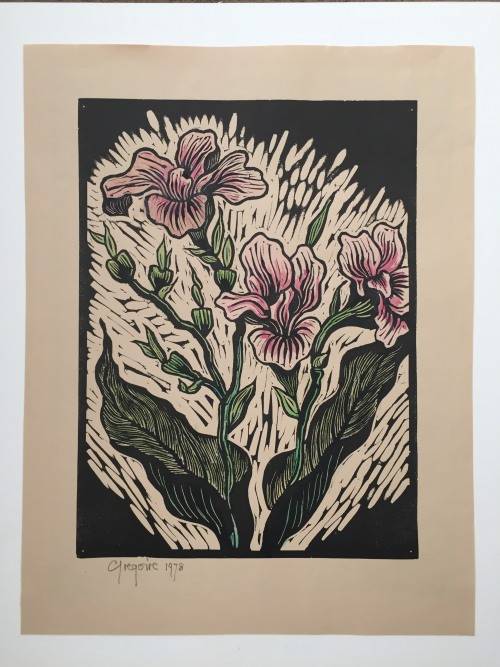 Gregoire Boonzaaier Linocut  signed and dated 1978