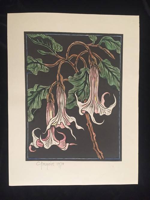 Gregoire Boonzaaier Linocut signed and dated 1978