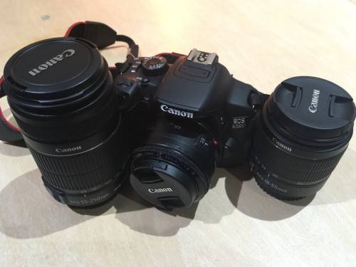 CANON 650d WITH 3 LENSES 18-55,50MM,55-250 IN EXCELLENT WORKING CONDITION- A GOOD DEAL