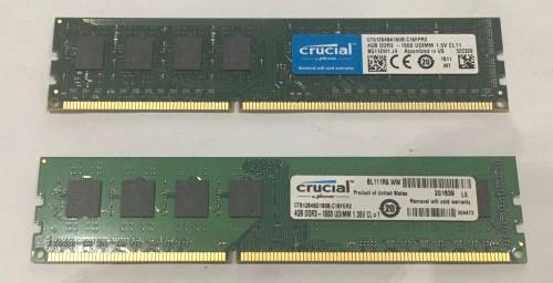CRUCIAL RAM DDR3 4GB FOR DESKTOP PC IN GOOD WORKING CONDITION- X MAS SALE