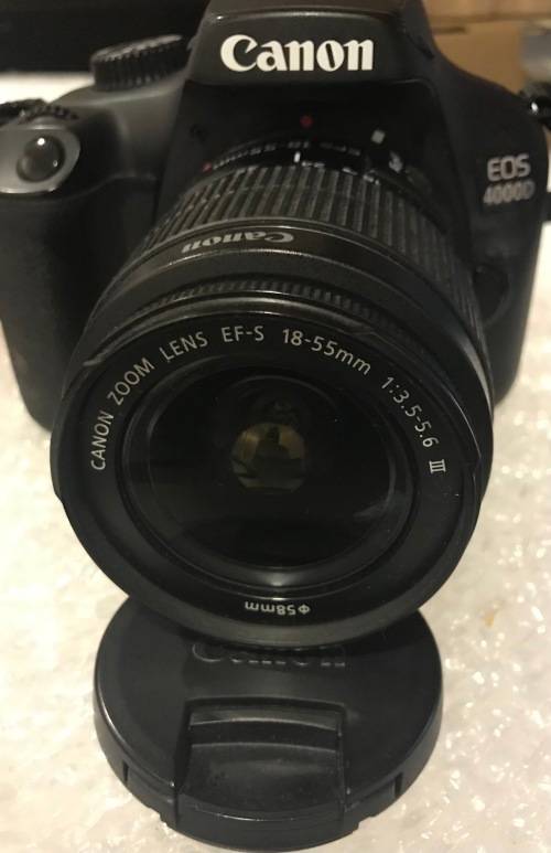CANON EOS 4000D WITH 18-55mm LENSE IN EXCELLENT CONDITION