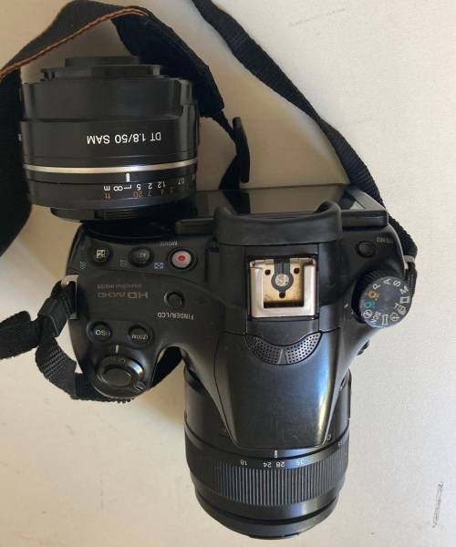 Sony SLT A58 Camera with Two Lenses DT18-55 Sam II,DT 108/50mm in Good Working Condition