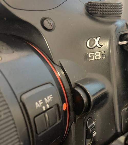 Sony SLT A58 Camera with Two Lenses DT18-55 Sam II,DT 108/50mm in Good Working Condition