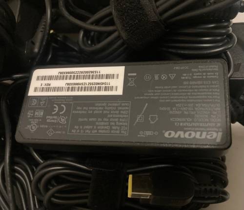 Lenovo 65W USB YELLOW TYPE ORIGINAL CHARGER  IN GOOD WORKING CONDITION
