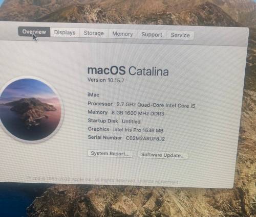 iMac Slim (21.5-inch, Late 2013) 2.7GHz Quad -Core Intel Core I5 8gb 1TB Hdd Magic Mouse & Keyboard