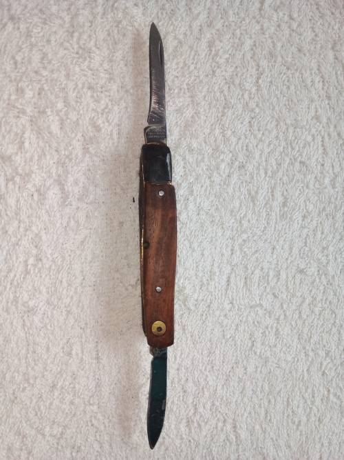 Vintage folding knife. Victorinox. wooden handle, Maybe restored by someone?