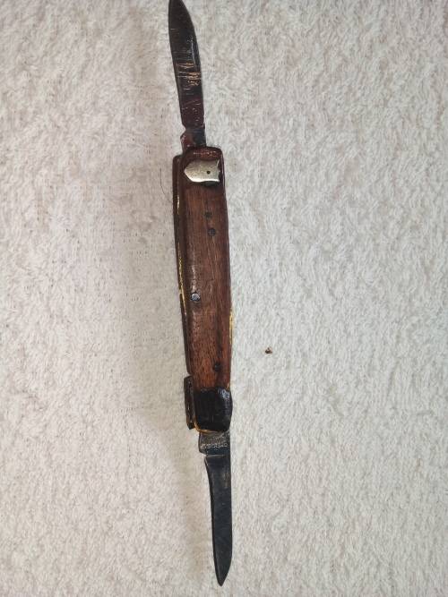 Vintage folding knife. Victorinox. wooden handle, Maybe restored by someone?