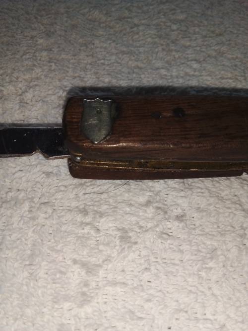 Vintage folding knife. Victorinox. wooden handle, Maybe restored by someone?