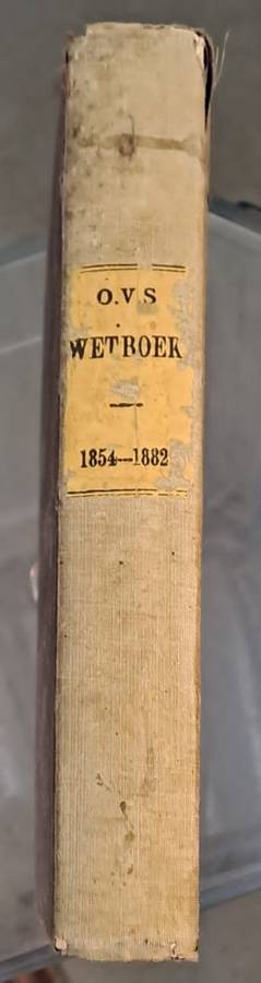 OVS WETBOEK 1854 - 1882 .Good condition!! Feel free to view my others treasures as well. !!