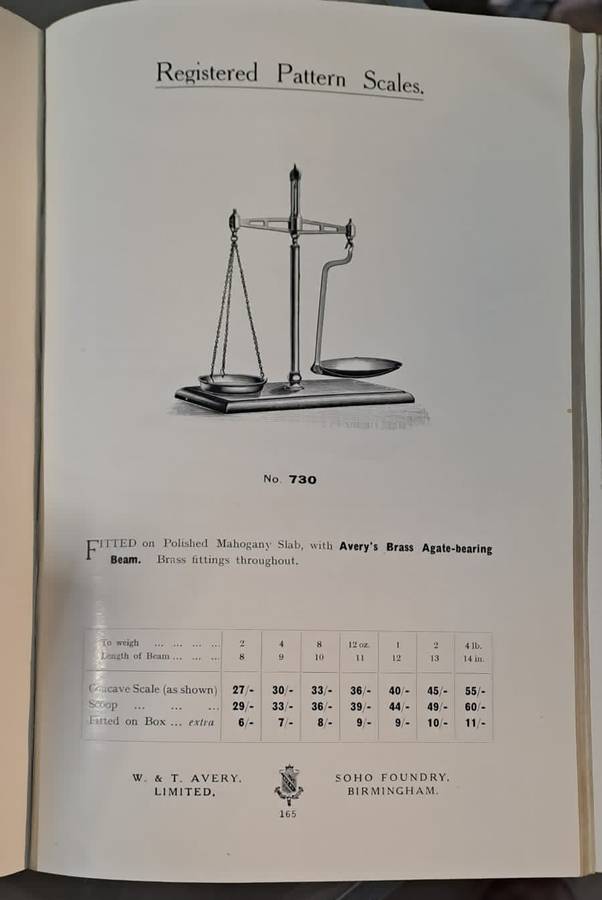 W & T Avery Ltd. Weighing Apparattus - 1909