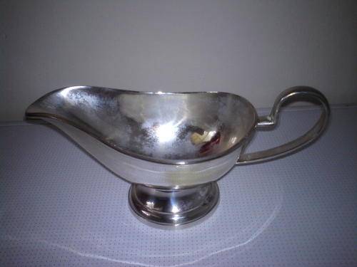 Silver Plated Gravy Boat on Pedestal base