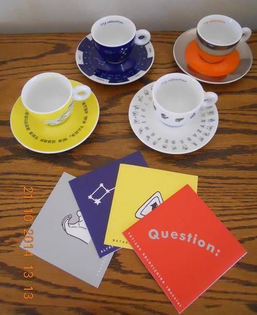 FOR BUYER LATICIA ONLY !! Illy 4 Cup Set (Cups marked)  Strictly Collection Only!!