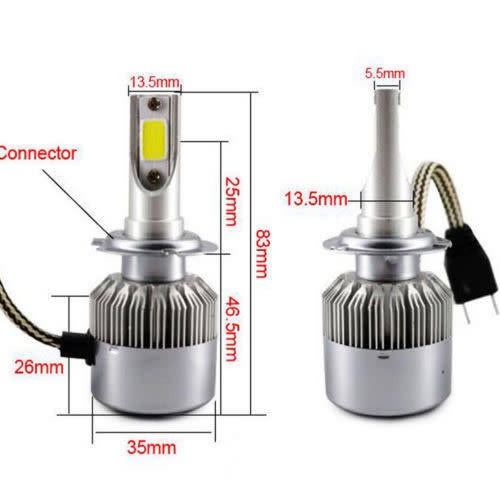 Car LED Headlight-Xenon-White--H7