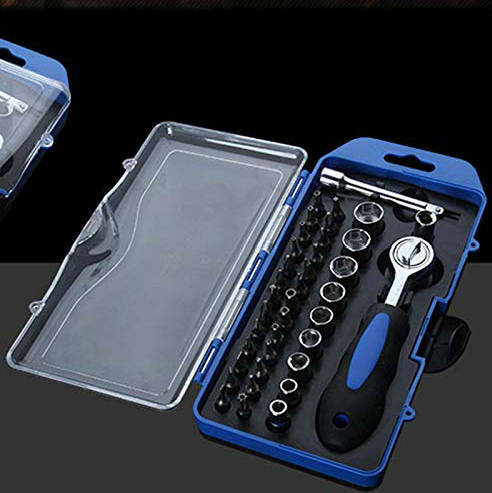 38 in 1 Combination Ratchet Sockets Wrenches Electical Tool Set Interchangeable