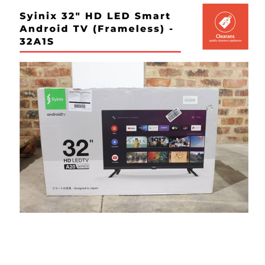 Syinix 32 inch HD LED Smart Android TV (Frameless) - 32A1S