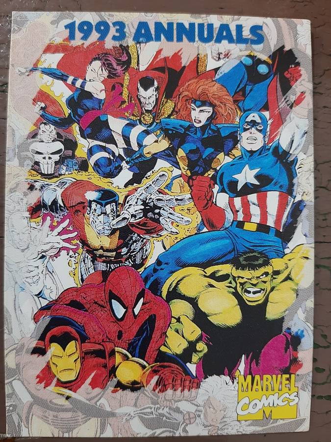 Marvel 1993 Annuals check list card March to August