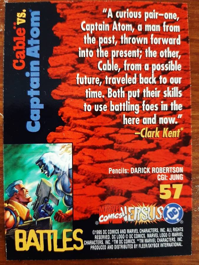 Marvel vs DC Battles 57, Cable / Captain Atom