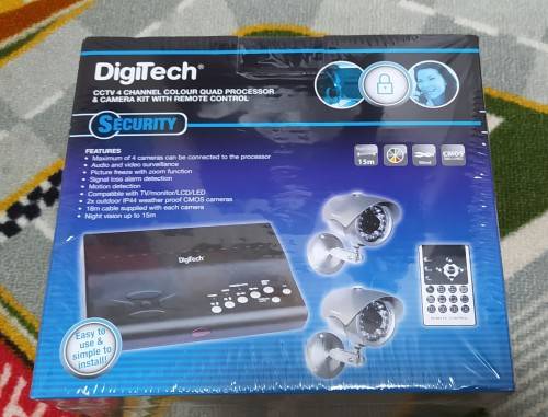 DigiTech 4 Channel CCTV Kit (Processor, 2 x Cameras, Cables, Remote Control, PSU)