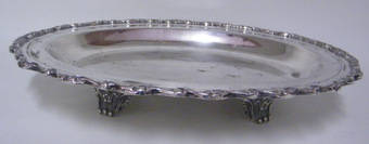 Footed Oval Dish with very ornate and solid rim - Just Beautiful!