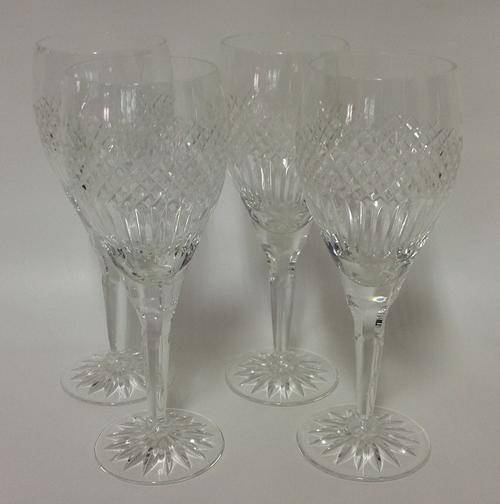 Crystal - 4 x Red Wine Glasses - 18.5cm tall