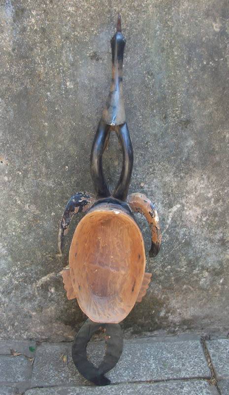Very large (87cm long) ornately carved African Mask - An Artwork!